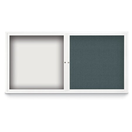 United Visual Products Corkboard, Ultramarine/Black, 60"x36" UV432HPLUS-BLACK-ULTMAR